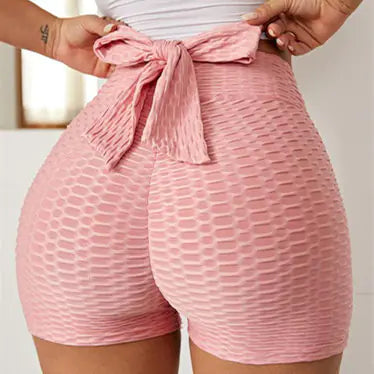 Jacquard Women's Yoga Bubble Sports Shorts
