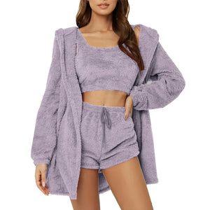 3-Piece Hooded Pajama Set