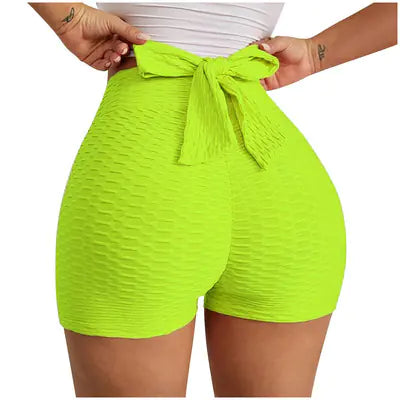 Jacquard Women's Yoga Bubble Sports Shorts