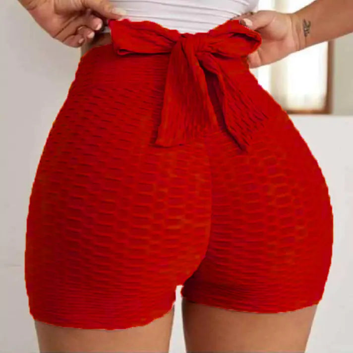 Jacquard Women's Yoga Bubble Sports Shorts